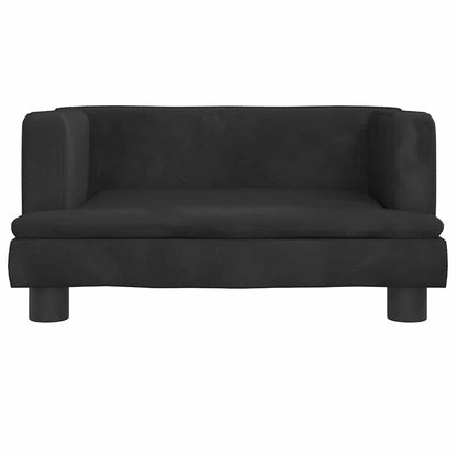 Hondenmand 60x40x30 cm fluweel zwart