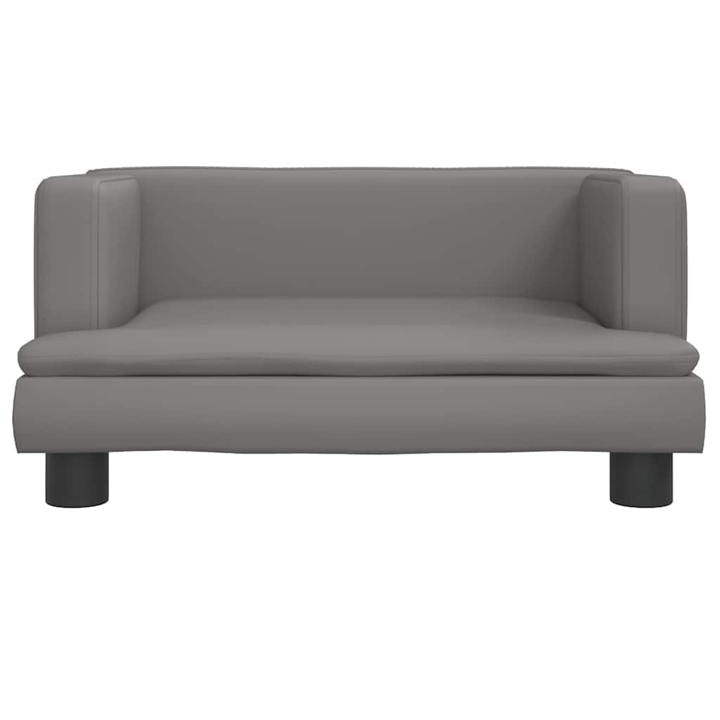 Hondenmand 60x40x30 cm kunstleer grijs