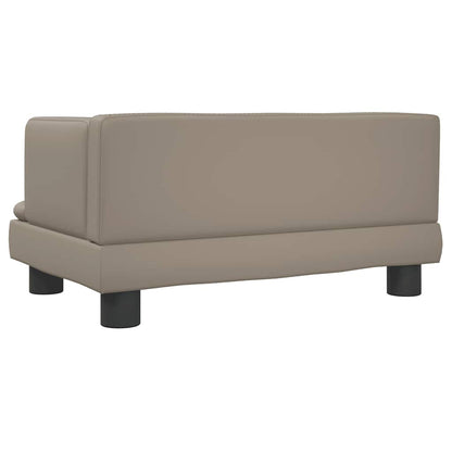 Hondenmand 60x40x30 cm kunstleer cappuccinokleurig