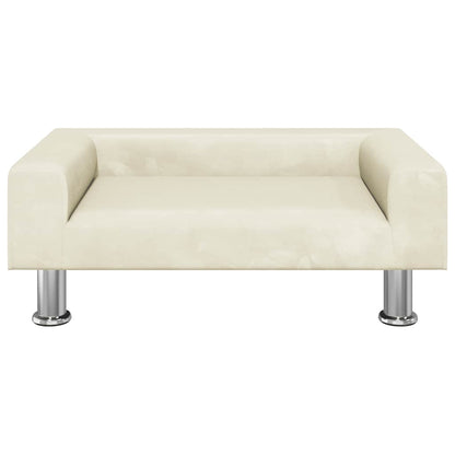 Hondenmand 70x45x26,5 cm fluweel crèmekleurig