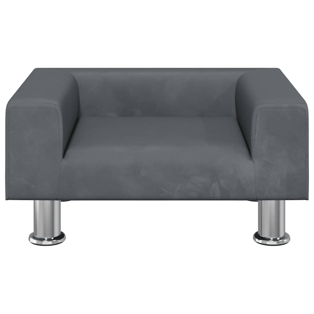 Hondenmand 50x40x26,5 cm fluweel donkergrijs