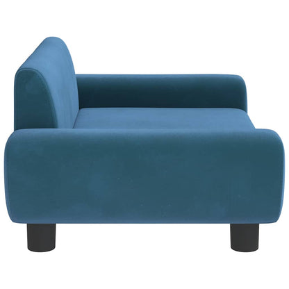 Hondenmand 70x45x33 cm fluweel blauw