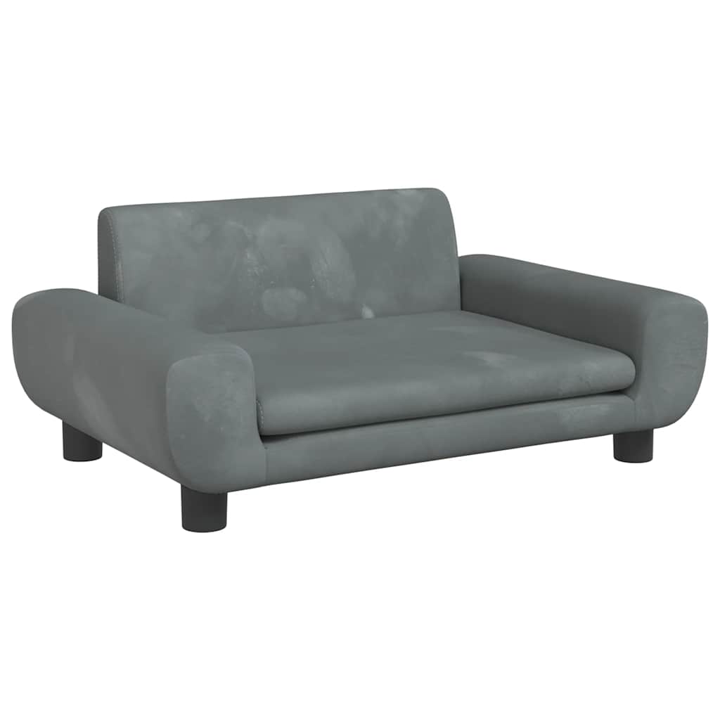 Hondenmand 70x45x33 cm fluweel donkergrijs