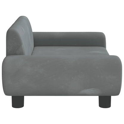 Hondenmand 70x45x33 cm fluweel donkergrijs