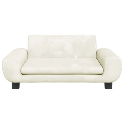 Hondenmand 70x45x33 cm fluweel crèmekleurig