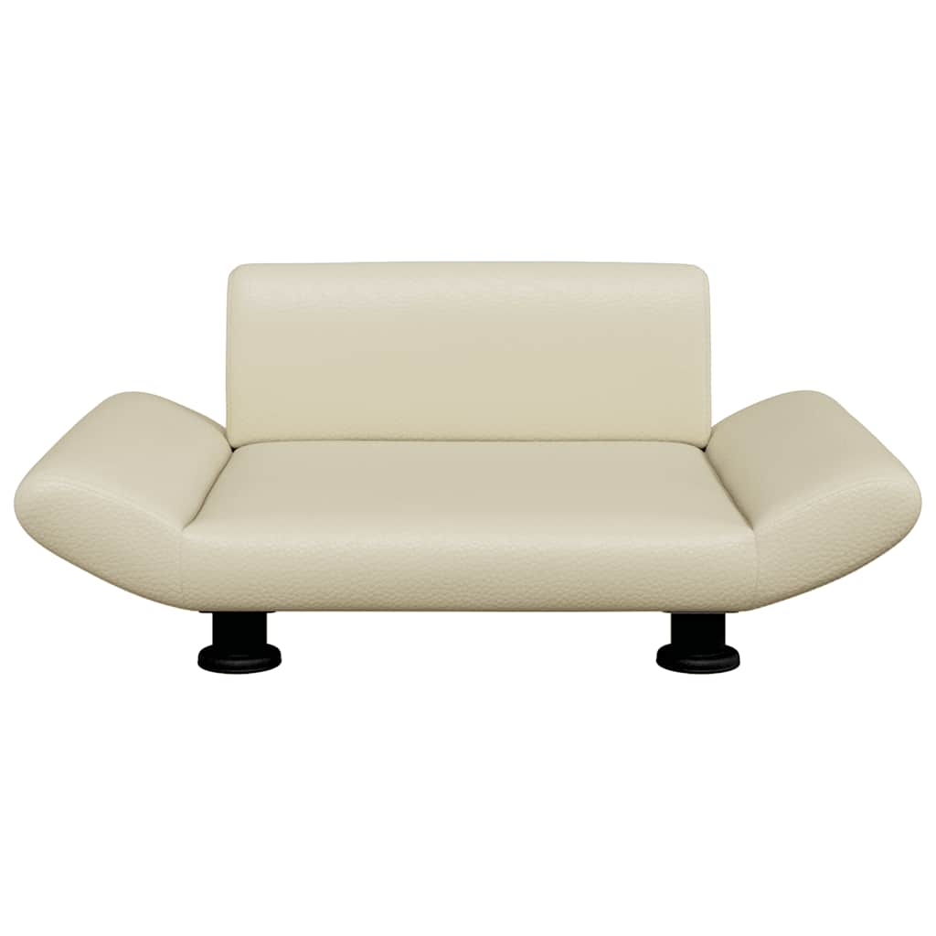 Hondenmand 70x45x28 cm kunstleer crèmekleurig