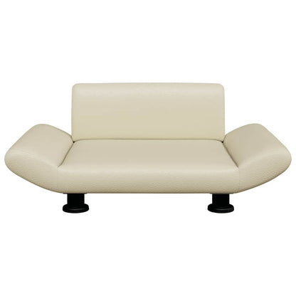 Hondenmand 70x45x28 cm kunstleer crèmekleurig