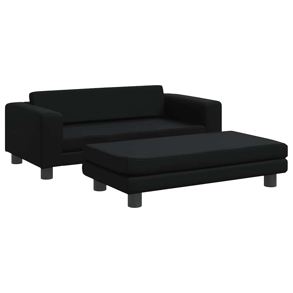 Hondenmand met verlengstuk 100x50x30 cm kunstleer zwart