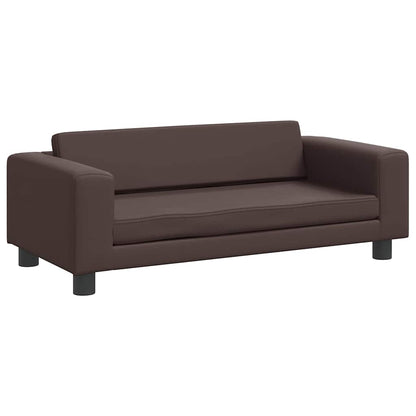 Hondenmand met verlengstuk 100x50x30 cm kunstleer bruin