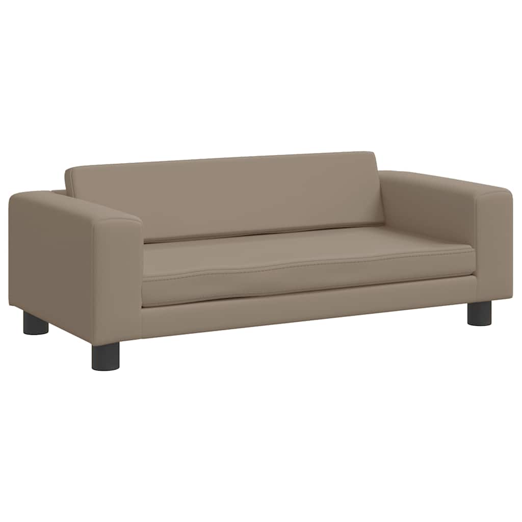 Hondenmand met verlengstuk 100x50x30 cm kunstleer cappuccino