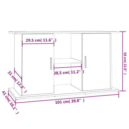 Aquariumstandaard 101x41x58 cm bewerkt hout sonoma eikenkleurig