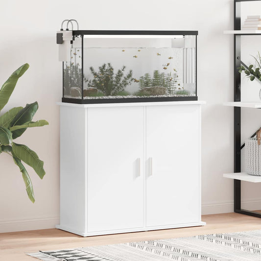 Aquariumstandaard 81x36x73 cm bewerkt hout wit