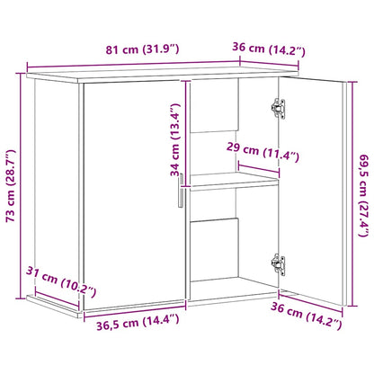 Aquariumstandaard 81x36x73 cm bewerkt hout zwart