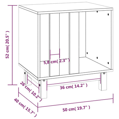 Hondenhok 50x40x52 cm massief grenenhout honingbruin