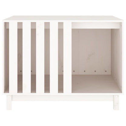 Hondenhok 90x60x67 cm massief grenenhout wit