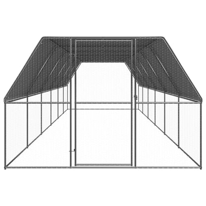Buitenhok voor kippen 3x12x2 m gegalvaniseerd staal