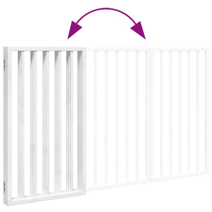 Hondenhek inklapbaar 3 panelen 150 cm populierenhout wit