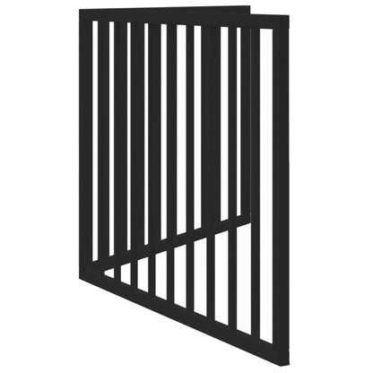 Hondenhek inklapbaar 2 panelen 160 cm populierenhout zwart