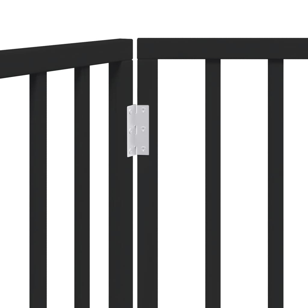 Hondenhek inklapbaar 2 panelen 160 cm populierenhout zwart