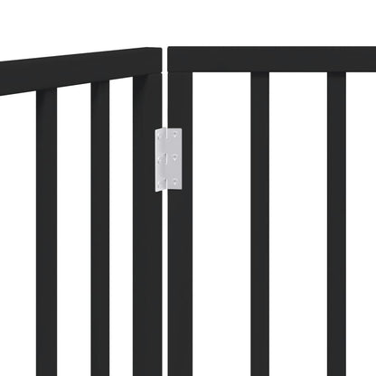 Hondenhek inklapbaar 2 panelen 160 cm populierenhout zwart