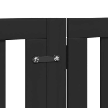 Hondenhek inklapbaar 6 panelen 300 cm populierenhout zwart