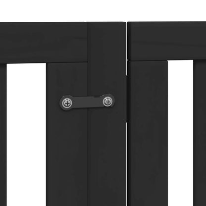 Hondenhek inklapbaar 6 panelen 300 cm populierenhout zwart