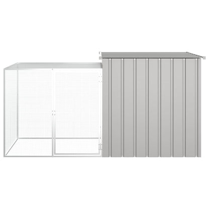 Konijnenhok 200x91x100 cm gegalvaniseerd staal grijs