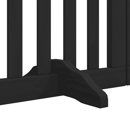 Hondenhek inklapbaar 15 panelen 750 cm populierenhout zwart