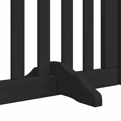 Hondenhek inklapbaar 15 panelen 750 cm populierenhout zwart