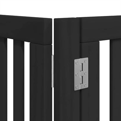 Hondenhek inklapbaar 6 panelen 480 cm populierenhout zwart