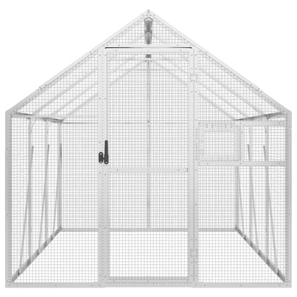 Volière 1,79x3x1,85 m aluminium zilverkleurig