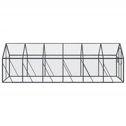 Volière 1,79x6x1,85 m aluminium antracietkleurig