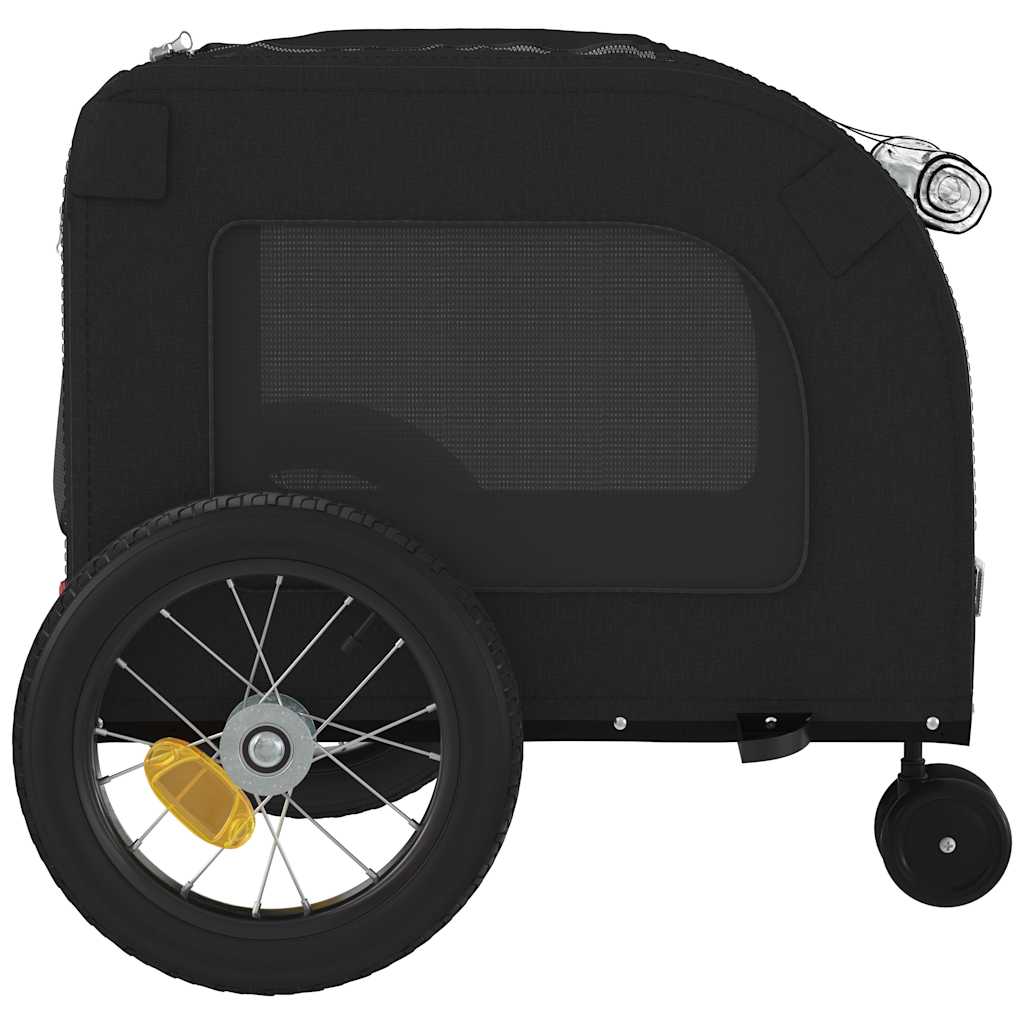 Fietskar voor huisdieren met opslag Zwart 124.5 x 63.5 x 53 cm