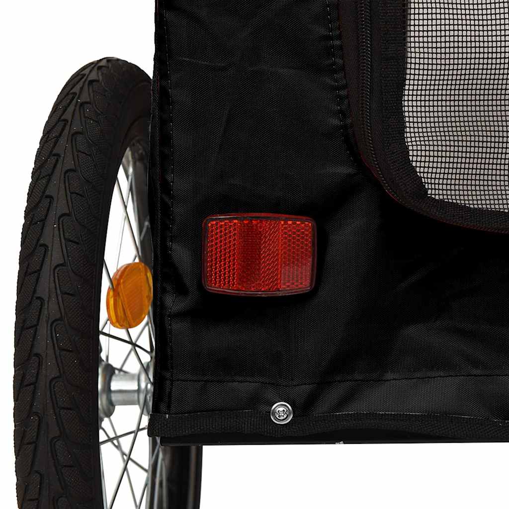 Fietskar voor huisdieren met opslag Zwart 124.5 x 63.5 x 53 cm