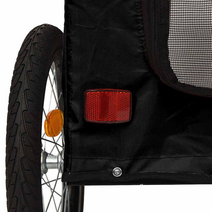 Fietskar voor huisdieren met opslag Zwart 124.5 x 63.5 x 53 cm