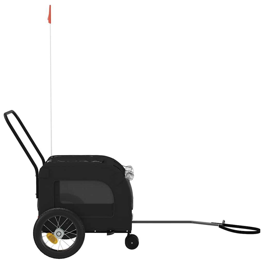 Fietskar voor huisdieren met opslag Zwart 124.5 x 63.5 x 53 cm