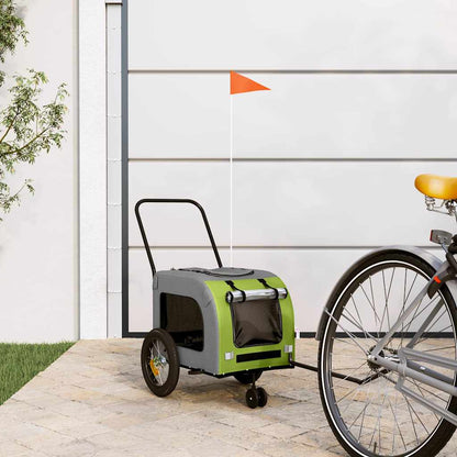 Fietskar voor huisdieren Groen en rood 124.5 x 63.5 x 53 cm