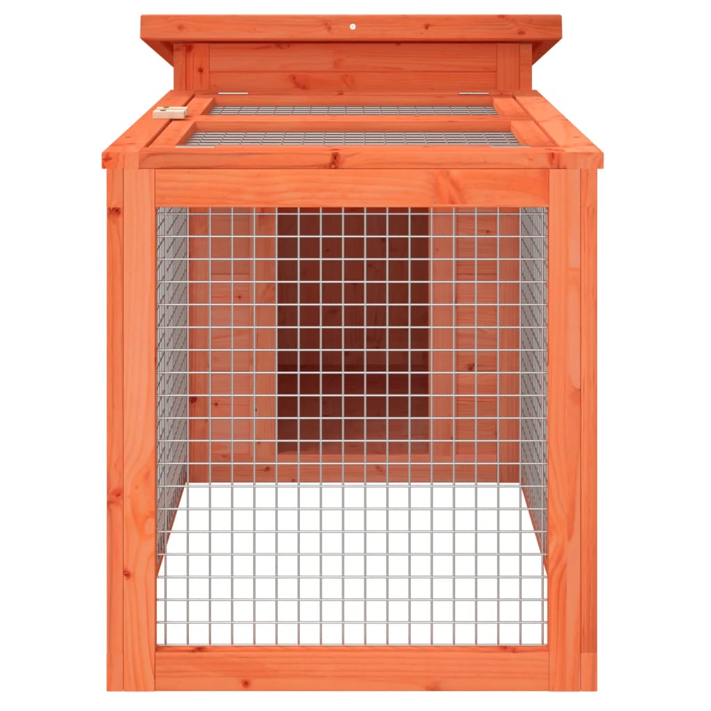 Konijnenhok 100,5x54x55 cm massief grenenhout bruin
