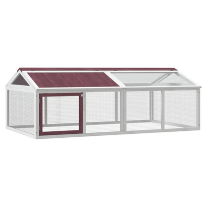 Dierenren 200x112,5x74 cm massief grenenhout mokkakleurig