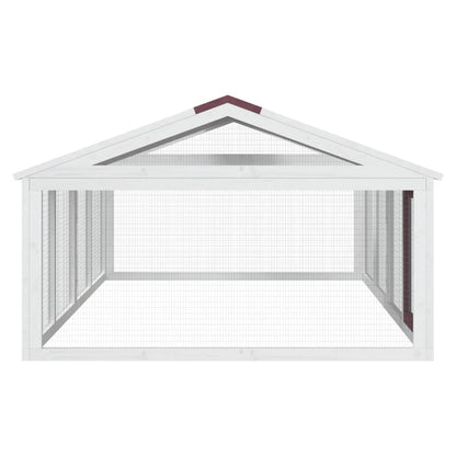 Dierenren 200x112,5x74 cm massief grenenhout mokkakleurig