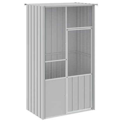 Vogelkooi 115x78x200 cm gegalvaniseerd staal grijs