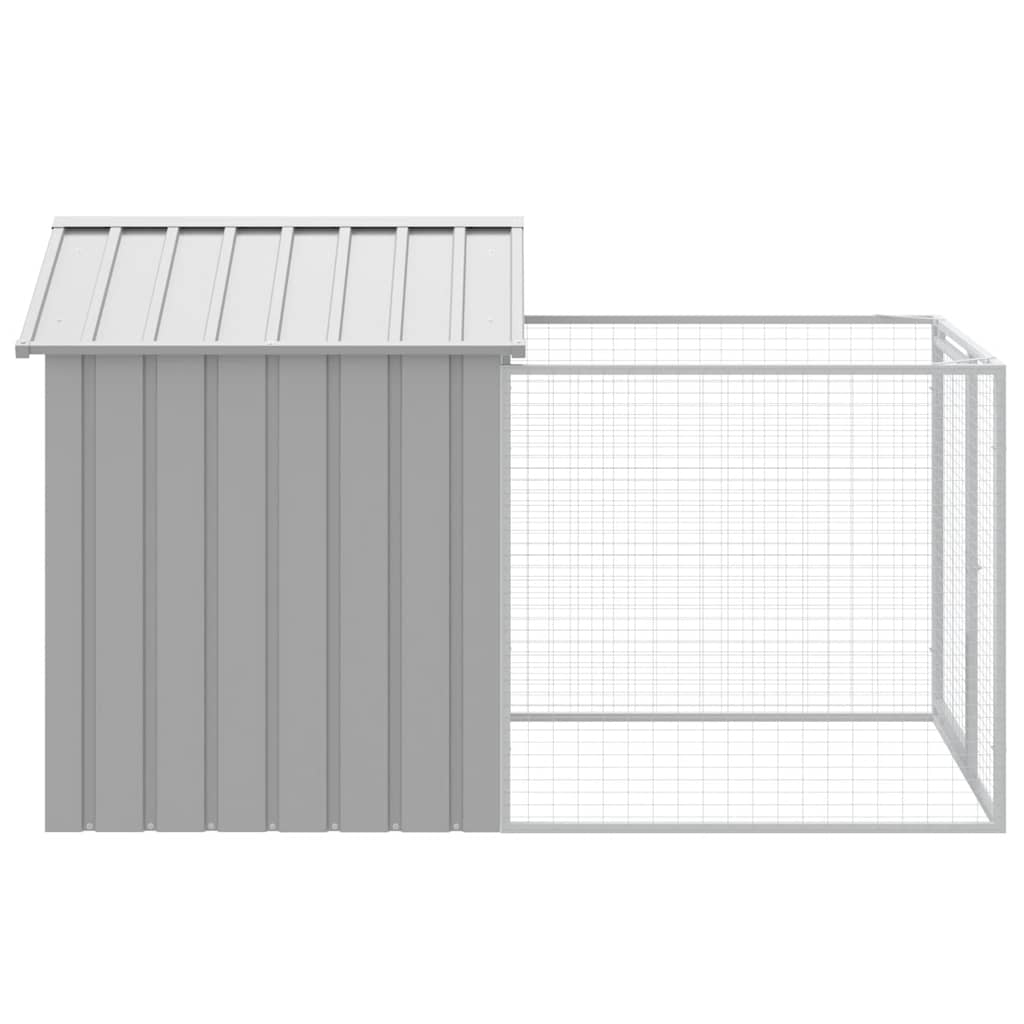 Hondenhok met dak 117x201x123 cm gegalvaniseerd staal