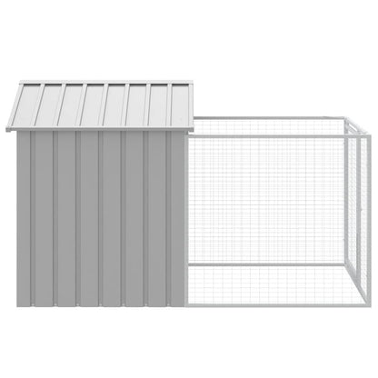 Hondenhok met dak 117x201x123 cm gegalvaniseerd staal