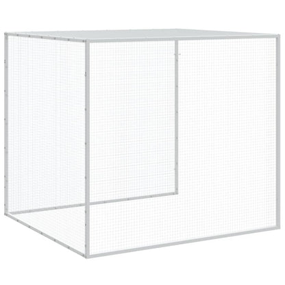 Kippenhok met dak 803x98x90 cm gegalvaniseerd staal lichtgrijs