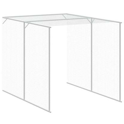 Kippenhok met ren 165x659x181 cm gegalvaniseerd staal antraciet