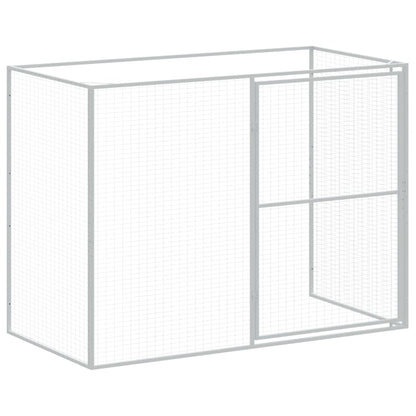 Hondenhok met ren 214x1069x181 cm staal antraciet