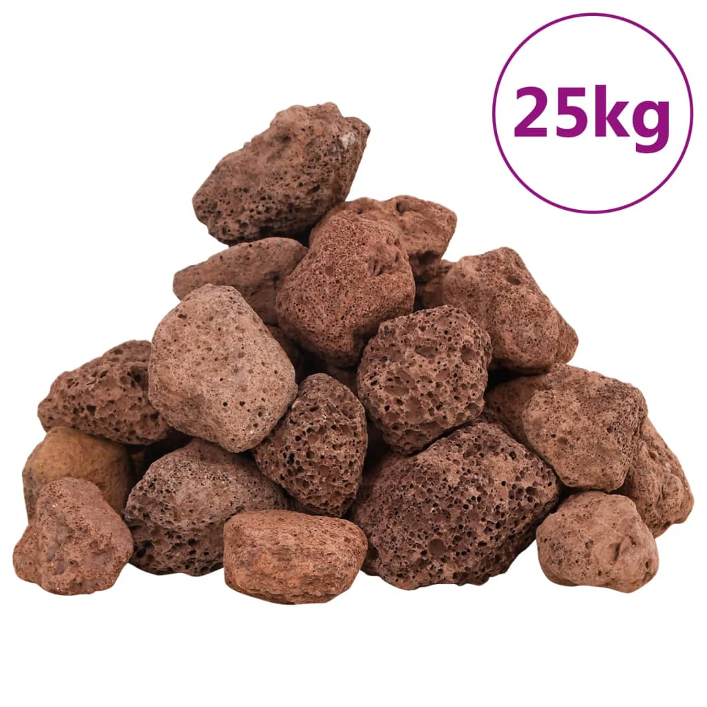 Lavastenen 25 kg 3-5 cm rood