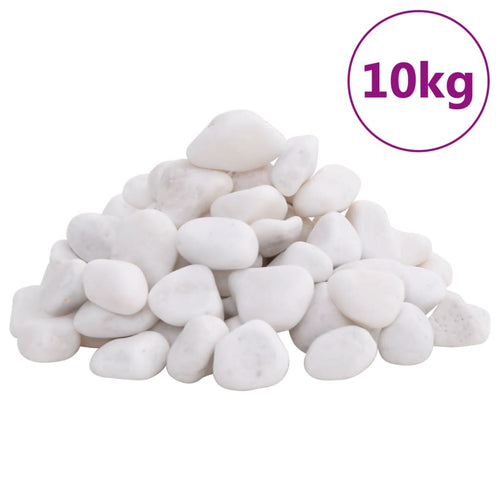 Kiezelstenen gepolijst 2-5 cm 10 kg wit