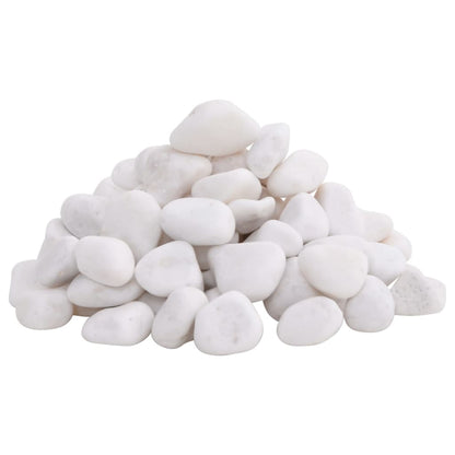 Kiezelstenen gepolijst 2-5 cm 10 kg wit