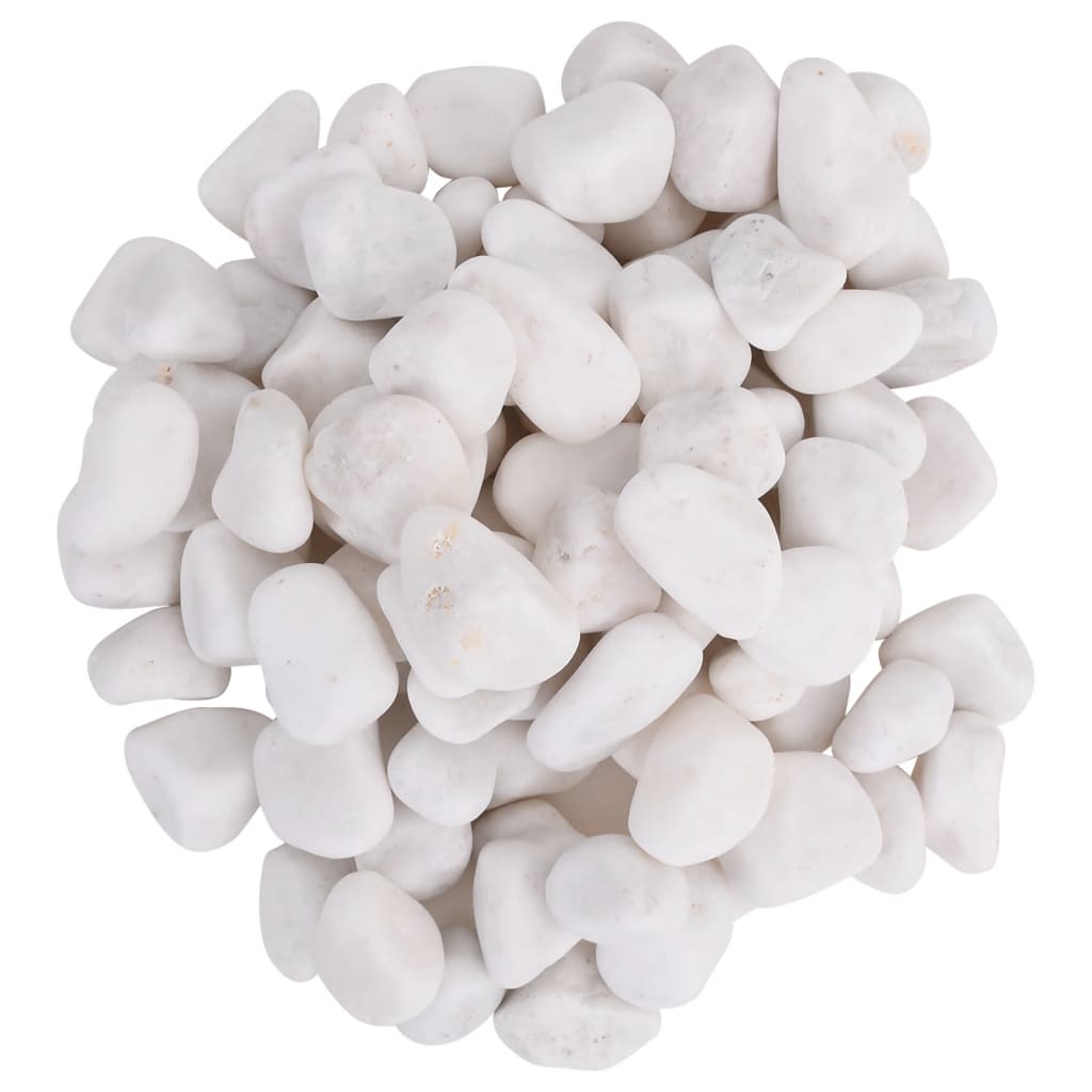 Kiezelstenen gepolijst 2-5 cm 10 kg wit